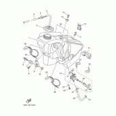 Схема узла: Топливный бак Yamaha YZ125