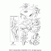 Схема узла: Топливный бак Yamaha XV1700 Road Star Midnight Warrior