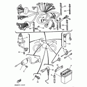 Схема вузла: Електроустаткування 1 Yamaha DT125 DT125R