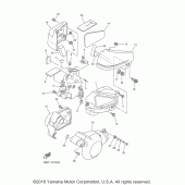 Схема вузла: Бічна кришка Yamaha XVS650 V-Star Custom