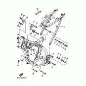 Схема узла: Рама Yamaha YZ125