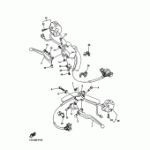 Схема вузла: Пульт управління рульовий та Важіль Yamaha XVS1300 Midnight Star