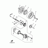 Схема узла: Привод стартера Yamaha XV535 Virago