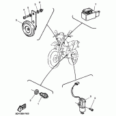 Схема вузла: Електроустаткування 2 Yamaha TT600