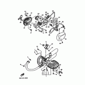 Схема вузла: Вихлопна система Yamaha XV535 Virago