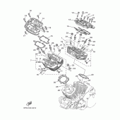 Схема узла: Головка цилиндра Yamaha XV1700 Road Star Warrior