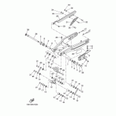 Схема вузла: Задній важіль та підвіска Yamaha XT660 XT660X