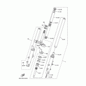 Схема вузла: Вилка передньої осі Yamaha XP500 T-MAX