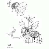Схема узла: Выхлопная система Yamaha XV535 Virago