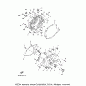 Схема вузла: Кришки картера (1) Yamaha TW200