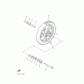 Схема вузла: Переднє колесо Yamaha VMX12 V-MAX