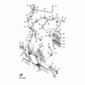 Схема вузла: Радіатор та Патрубок системи охолодження Yamaha XVZ1300 Royal Star Tour Deluxe
