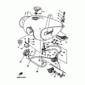 Схема узла: Топливный бак Yamaha XV250 Virago