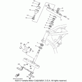 Схема вузла: Рульовий механізм Yamaha XVS1100 V-Star Classic