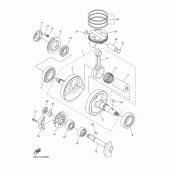 Схема узла: Коленчатый вал и Поршень Yamaha WR250 WR250X