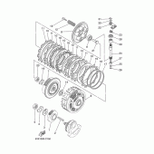 Схема вузла: Зчеплення Yamaha XT660 XT660X