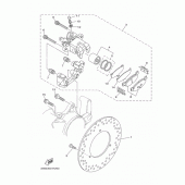 Схема вузла: Задній гальмівний супорт Yamaha YP400 Grand Majesty