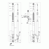 Схема вузла: Вилка передньої осі Yamaha FZ8 FZ8 (Naked)