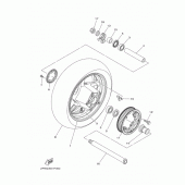 Схема вузла: Заднє колесо Yamaha XP500 T-MAX 530