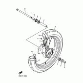 Схема узла: Передние колеса for spoke wheel Yamaha XVS1100 V-Star Classic