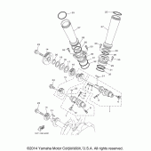 Схема вузла: Розподільний вал та Ланцюг ГРМ Yamaha XV1900 Raider