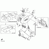 Схема вузла: Паливний бак Yamaha XJR1300