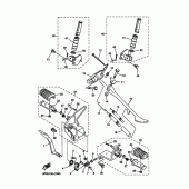 Схема вузла: Підніжки та Підставка Yamaha XVS1100 Drag Star