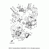 Схема вузла: Головка циліндра Yamaha XV250 V-Star