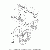 Схема вузла: Задній гальмівний супорт Yamaha XV1900 Raider