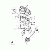 Схема узла: Панель приборов Yamaha FZS600 FAZER
