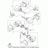 Схема вузла: Поворотники Yamaha YZF600R Thundercat
