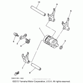 Схема узла: Shift cam - fork Yamaha WR250 WR250Z