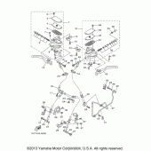 Схема вузла: Передній гальмівний циліндр Yamaha XV1900 Stratoliner S