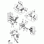 Схема узла: Подножки и Подставка Yamaha YZF750 YZF750