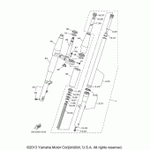 Схема вузла: Вилка передньої осі Yamaha XVS650 V-Star Classic
