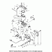 Схема вузла: Задний фонарь (Стоп-сигнал) Yamaha XVS1300 V-Star Deluxe