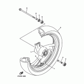 Схема вузла: Переднє колесо Yamaha TDM850