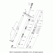 Схема вузла: Вилка передньої осі Yamaha XVS1300 Stryker