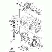 Схема вузла: Зчеплення Yamaha WR200R