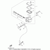 Схема узла: Передний тормозной цилиндр Yamaha XVS650 V-Star Classic