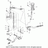 Схема вузла: Задній гальмівний циліндр Yamaha YZF600R Thundercat