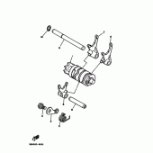 Схема вузла: Копірний вал та Вилки Yamaha WR200R