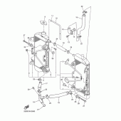 Схема вузла: Радіатор та Патрубок системи охолодження Yamaha YZ450F YZ450F