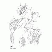 Схема узла: Боковая крышка Yamaha WR250 WR250F