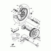 Схема вузла: Заднє колесо Yamaha XV1600 Wild Star