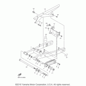 Схема вузла: Задній важіль та підвіска Yamaha FZ6 FZ6R