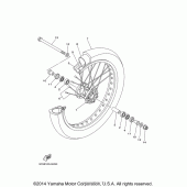 Схема узла: Переднее колесо Yamaha XT250 XT250