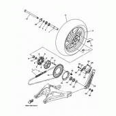 Схема вузла: Заднє колесо Yamaha MT09/MTN850 MT-09