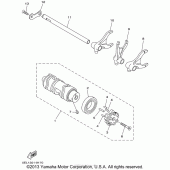 Схема узла: Копирный вал и Вилки Yamaha XVS1100 V-Star Custom