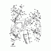 Схема вузла: Підніжки та Підставка Yamaha TDM850